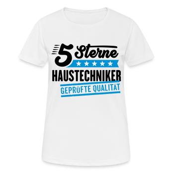 5Sterne Haustechniker - Frauen T-Shirt atmungsaktiv - Weiß - Vorne - AI Model Female 172 dark (172cm)