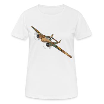 Fokker G1 Avion de chasse - T-shirt respirant Femme - blanc - Devant - AI Model Female 172 dark (172cm)