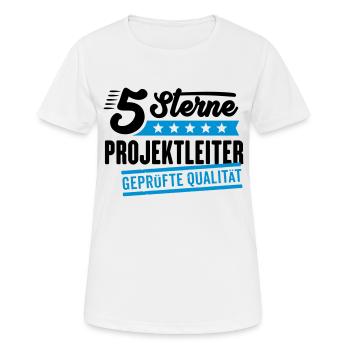 5Sterne Projektleiter - Frauen T-Shirt atmungsaktiv - Weiß - Vorne - AI Model Female 172 dark (172cm)