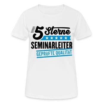 5Sterne Seminarleiter - Frauen T-Shirt atmungsaktiv - Weiß - Vorne - AI Model Female 172 dark (172cm)