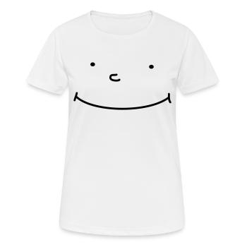 Nouveau Smiley - T-shirt respirant Femme - blanc - Devant - AI Model Female 172 dark (172cm)