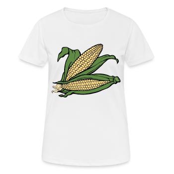 corn corn maize cereal veggie vegetables vegetables - Women's Breathable T-Shirt - white - Front - AI Model Female 172 dark (172cm)