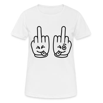 cheeky_fuck_of - T-shirt respirant Femme - blanc - Devant - AI Model Female 172 dark (172cm)