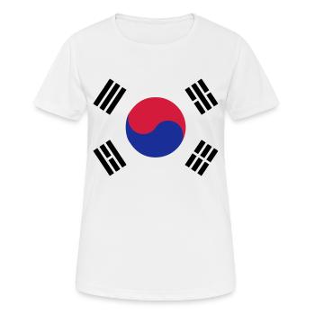 Emblème du drapeau Corée du Sud Corée - T-shirt respirant Femme - blanc - Devant - AI Model Female 172 dark (172cm)