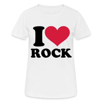 Rock - Frauen T-Shirt atmungsaktiv - Weiß - Vorne - AI Model Female 172 dark (172cm)