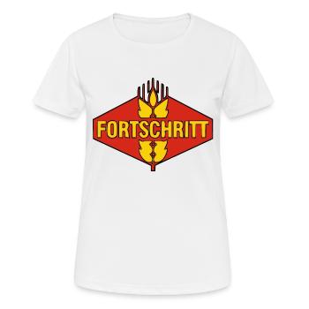 Fortschritt schwarz-rot-gold - Frauen T-Shirt atmungsaktiv - Weiß - Vorne - AI Model Female 172 dark (172cm)