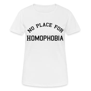 No place for homophobia - Women's Breathable T-Shirt - white - Front - AI Model Female 172 dark (172cm)