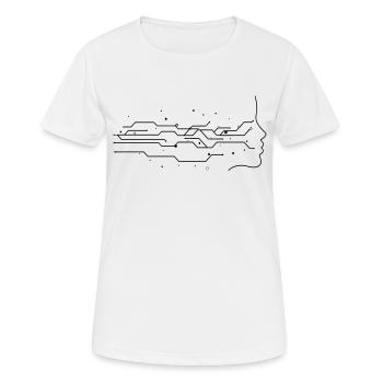 Künstliche Intelligenz - Frauen T-Shirt atmungsaktiv - Weiß - Vorne - AI Model Female 172 dark (172cm)