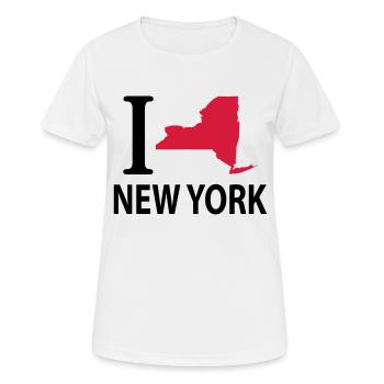 I love New York - Frauen T-Shirt atmungsaktiv - Weiß - Vorne - AI Model Female 172 dark (172cm)
