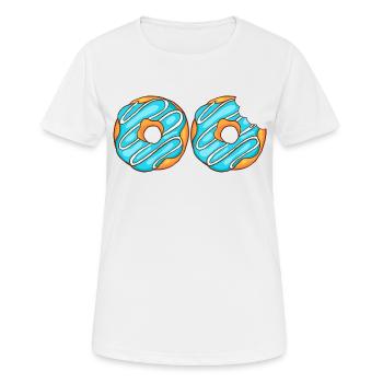 Donuts Confiserie Cookie Törtchen Kuchen Torten - Frauen T-Shirt atmungsaktiv - Weiß - Vorne - AI Model Female 172 dark (172cm)