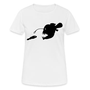 Anglerfisch - Frauen T-Shirt atmungsaktiv - Weiß - Vorne - AI Model Female 172 dark (172cm)