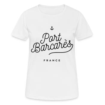 Port Barcarès - France - Women's Breathable T-Shirt - white - Front - AI Model Female 172 dark (172cm)