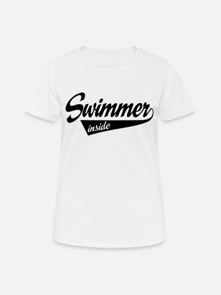 swimmerinside - Women's Breathable T-Shirt - white