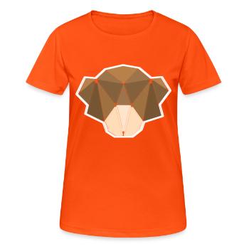 singe - T-shirt respirant Femme - orange néon - Devant - AI Model Female 172 dark (172cm)