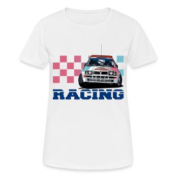 Rallye-Auto - Frauen T-Shirt atmungsaktiv - Weiß - Vorne - AI Model Female 172 dark (172cm)