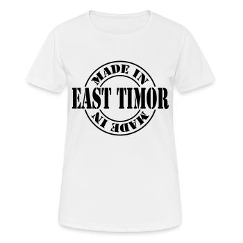 made in east timor m1k2 - T-shirt respirant Femme - blanc - Devant - AI Model Female 172 dark (172cm)