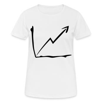 profit de flèche graphique haute vers le haut lign - T-shirt respirant Femme - blanc - Devant - AI Model Female 172 dark (172cm)