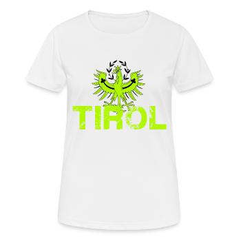 Tirol - Frauen T-Shirt atmungsaktiv - Weiß - Vorne - AI Model Female 172 dark (172cm)