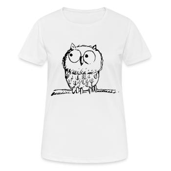 Waldkauz, Käuzchen, Eule, Uhu - Frauen T-Shirt atmungsaktiv - Weiß - Vorne - AI Model Female 172 dark (172cm)