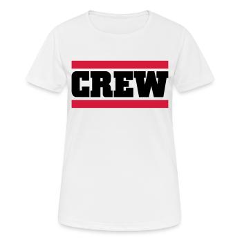 crew - T-shirt respirant Femme - blanc - Devant - AI Model Female 172 dark (172cm)