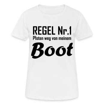 Regel Nr 1 boot - Frauen T-Shirt atmungsaktiv - Weiß - Vorne - AI Model Female 172 dark (172cm)