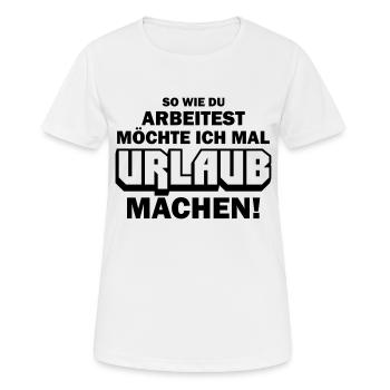 urlaub machen - Frauen T-Shirt atmungsaktiv - Weiß - Vorne - AI Model Female 172 dark (172cm)