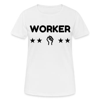 Arbeiter / Fabrik / Arbeit / Job - Frauen T-Shirt atmungsaktiv - Weiß - Vorne - AI Model Female 172 dark (172cm)