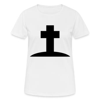 grab - Frauen T-Shirt atmungsaktiv - Weiß - Vorne - AI Model Female 172 dark (172cm)