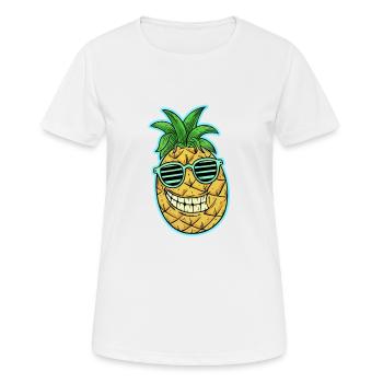 Ananas - Frauen T-Shirt atmungsaktiv - Weiß - Vorne - AI Model Female 172 dark (172cm)