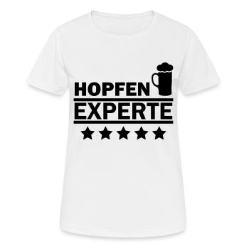 hopfen experte - Frauen T-Shirt atmungsaktiv - Weiß - Vorne - AI Model Female 172 dark (172cm)