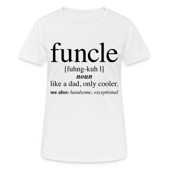 Funcle - Definition | Fun Uncle - T-shirt respirant Femme - blanc - Devant - AI Model Female 172 dark (172cm)