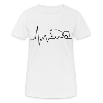 concred mixer truck - Women's Breathable T-Shirt - white - Front - AI Model Female 172 dark (172cm)