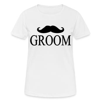 groom - Frauen T-Shirt atmungsaktiv - Weiß - Vorne - AI Model Female 172 dark (172cm)