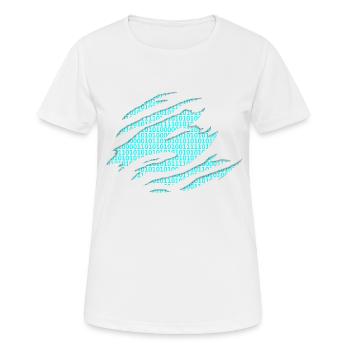 Matrice de nombres binaires - T-shirt respirant Femme - blanc - Devant - AI Model Female 172 dark (172cm)