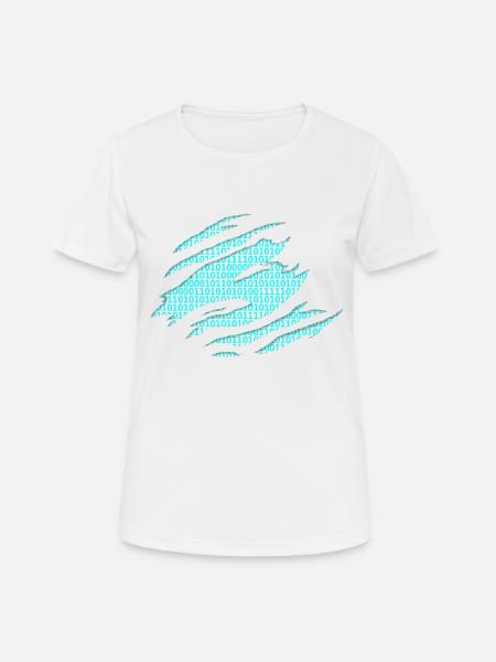 Binäre Zahlen Matrix - Frauen T-Shirt atmungsaktiv - Weiß