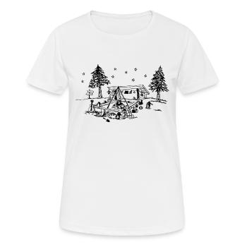 Swedish shelter - Women's Breathable T-Shirt - white - Front - AI Model Female 172 dark (172cm)