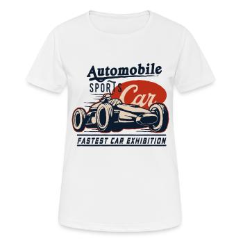 Automobile Sports Car Exhibition - Frauen T-Shirt atmungsaktiv - Weiß - Vorne - AI Model Female 172 dark (172cm)