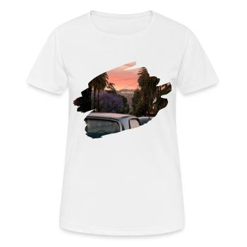 Hollywood Sign - Women's Breathable T-Shirt - white - Front - AI Model Female 172 dark (172cm)