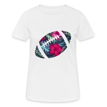 tropical rugby - T-shirt respirant Femme - blanc - Devant - AI Model Female 172 dark (172cm)