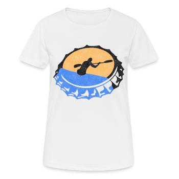 Paddeln - Frauen T-Shirt atmungsaktiv - Weiß - Vorne - AI Model Female 172 dark (172cm)