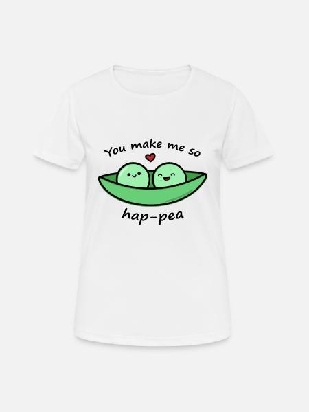 Petits pois mignons - T-shirt respirant Femme - blanc