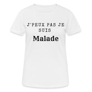 J peux pas je suis malade - T-shirt respirant Femme - blanc - Devant - AI Model Female 172 dark (172cm)