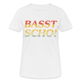 Basst Scho! - Frauen T-Shirt atmungsaktiv - Weiß - Vorne - AI Model Female 172 dark (172cm)