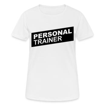 personal trainer black up - T-shirt respirant Femme - blanc - Devant - AI Model Female 172 dark (172cm)
