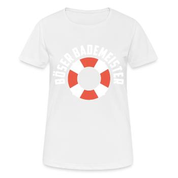 Böser Bademeister Freibad Hallenbad Schwimmbad - Frauen T-Shirt atmungsaktiv - Weiß - Vorne - AI Model Female 172 dark (172cm)