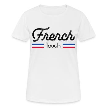 French Touch ! - T-shirt respirant Femme - blanc - Devant - AI Model Female 172 dark (172cm)
