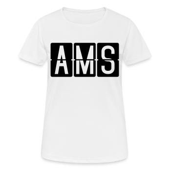 Amsterdam - T-shirt respirant Femme - blanc - Devant - AI Model Female 172 dark (172cm)