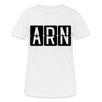 Stockholm - Frauen T-Shirt atmungsaktiv - Weiß - Vorne - AI Model Female 172 dark (172cm)