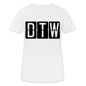 Detroit - Frauen T-Shirt atmungsaktiv - Weiß - Vorne - AI Model Female 172 dark (172cm)