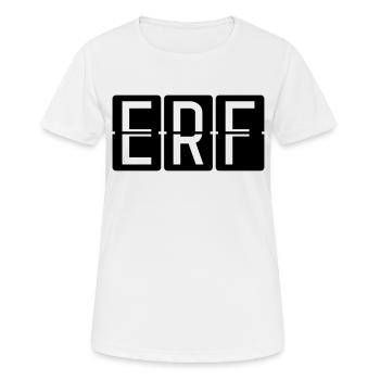 Erfurt - Frauen T-Shirt atmungsaktiv - Weiß - Vorne - AI Model Female 172 dark (172cm)
